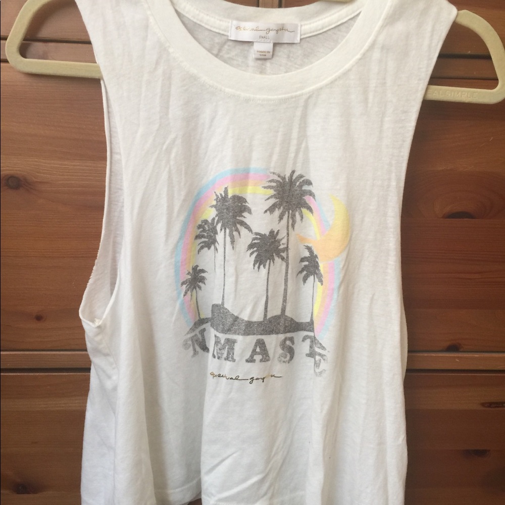 NWT Spiritual Gangster Namaste tank, white, S